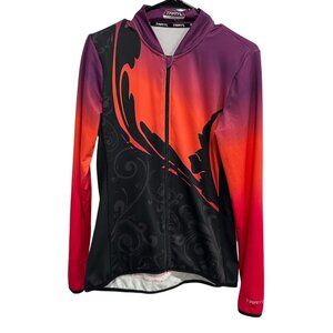 Trail Gradient Cycling Jacket With Front Zipper Back Pockets Sz Medium